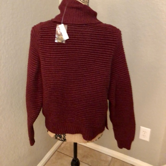 NWT Madewell Side-Button Burgundy Sweater sz S - Picture 6 of 11